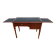 Black leather desk with extensions