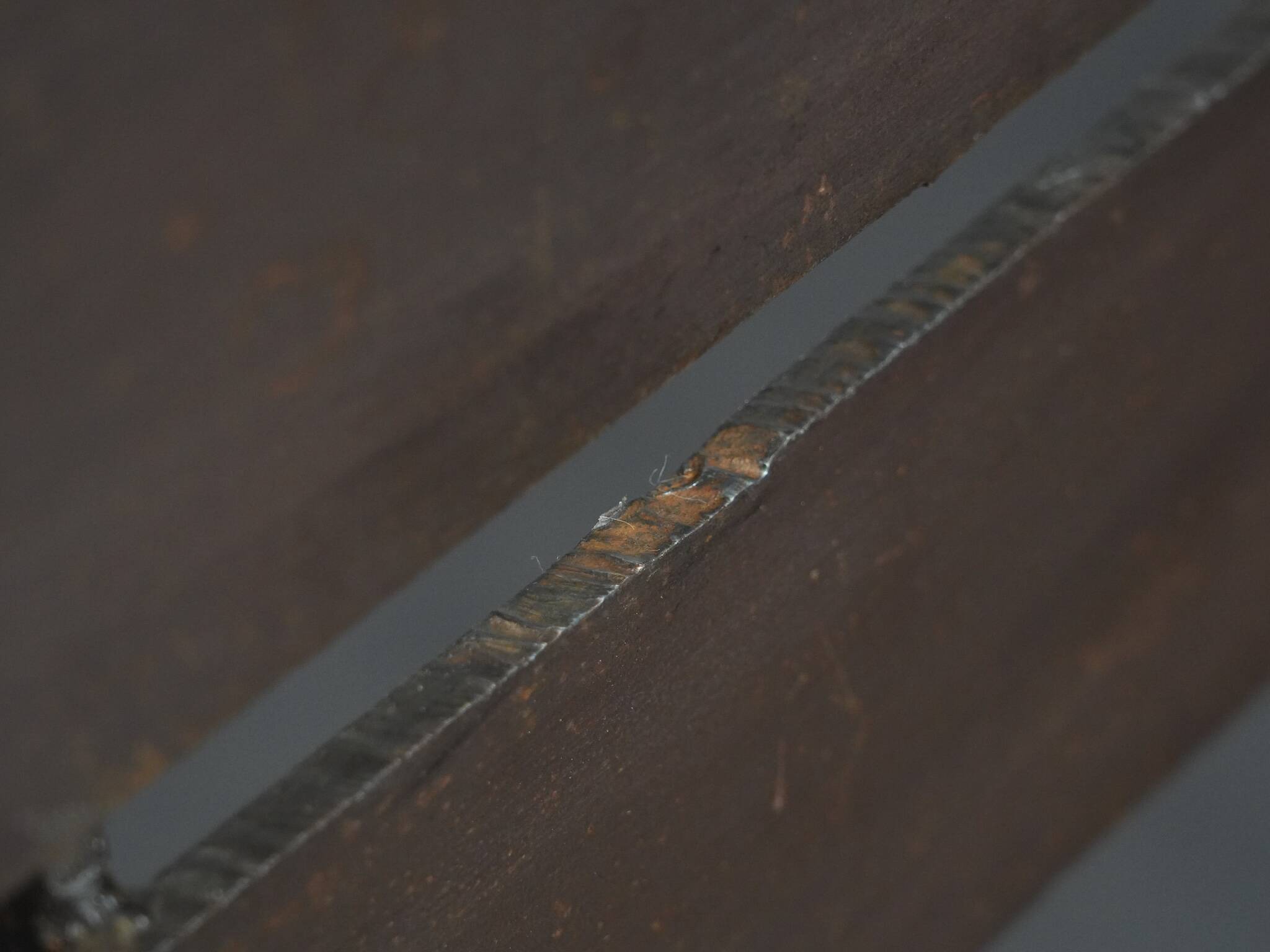 Unique sculptural corten steel bench, Netherlands, 1990s