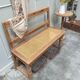 Banc en chêne et cannage