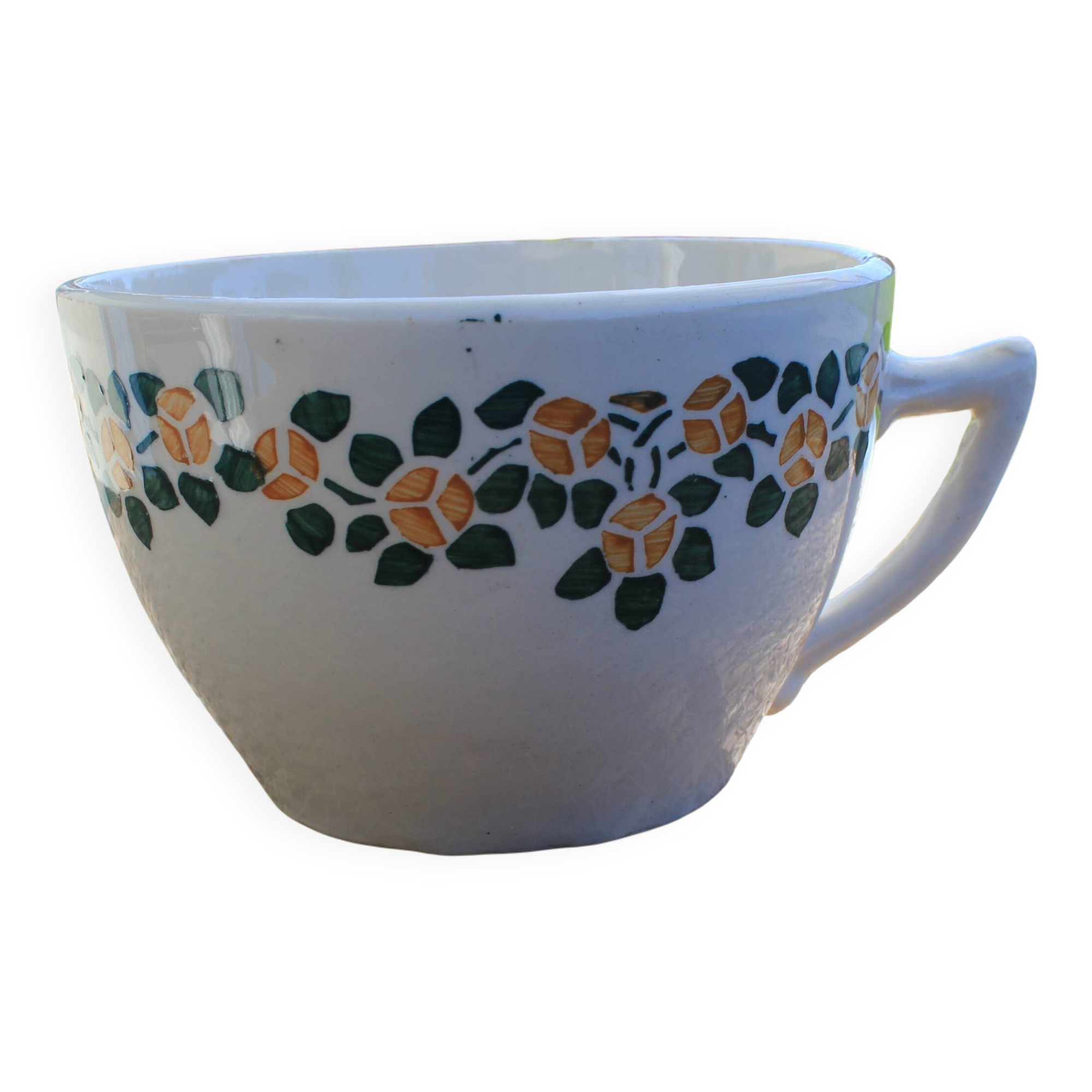 Large cup from the Faïencerie Nouvelle Givors model Rita.