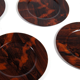 Lot of 10 plates to eat in rosewood danish design vintage retro camping