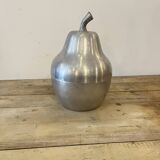 XXL pear ice bucket in silver metal