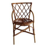 Vintage rattan chair – cross back and vintage spiral seat