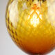 Vintage amber murano glass lamp from empoli