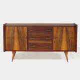 Vintage mid century sideboard in walnut with three drawers, 1960s