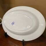 Oval dish in Tournai porcelain, Boch Frères, fly decoration