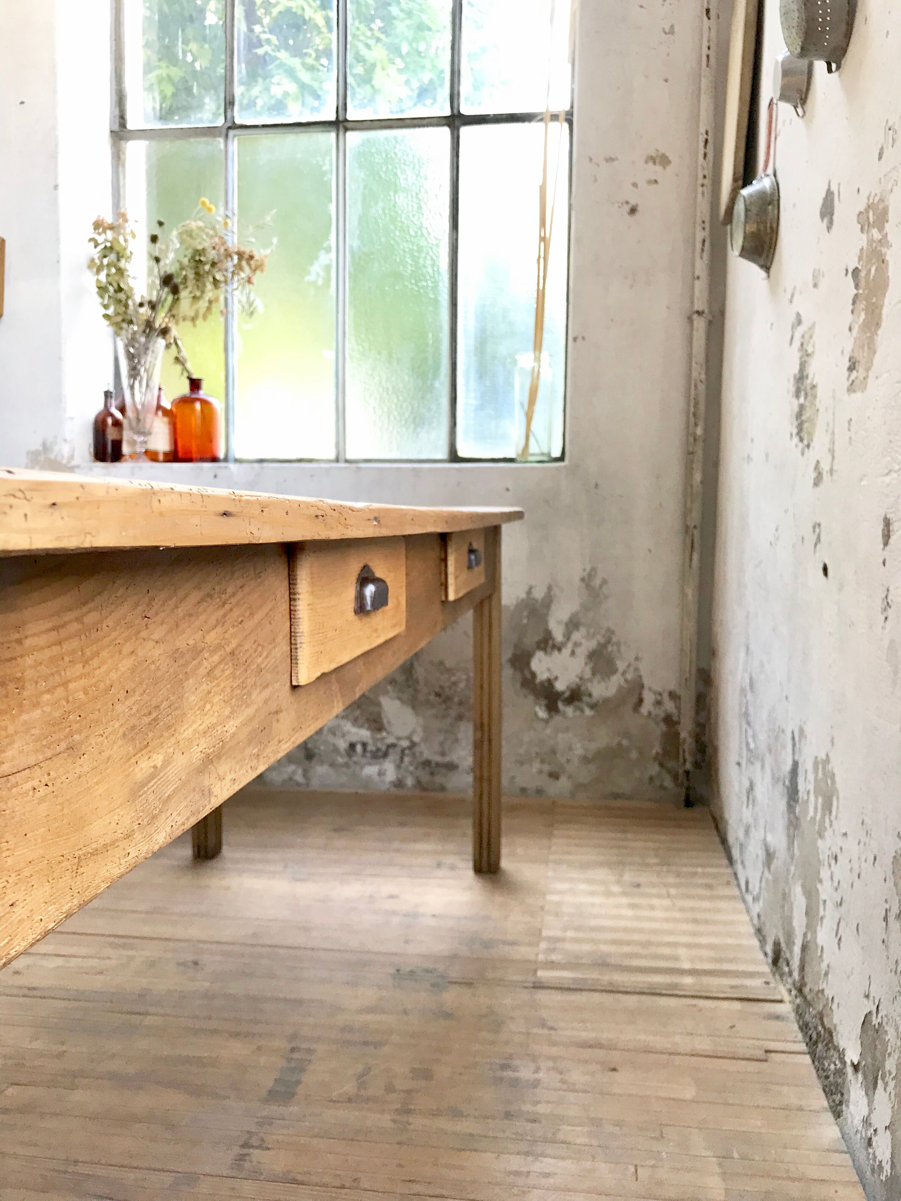 Vintage pine farm table