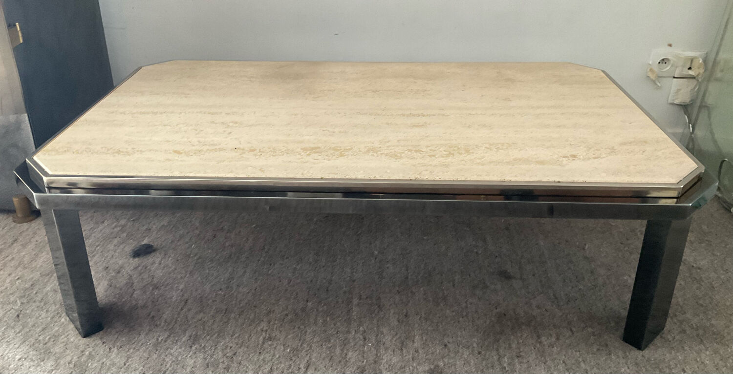 Travertine coffee table in the 70s