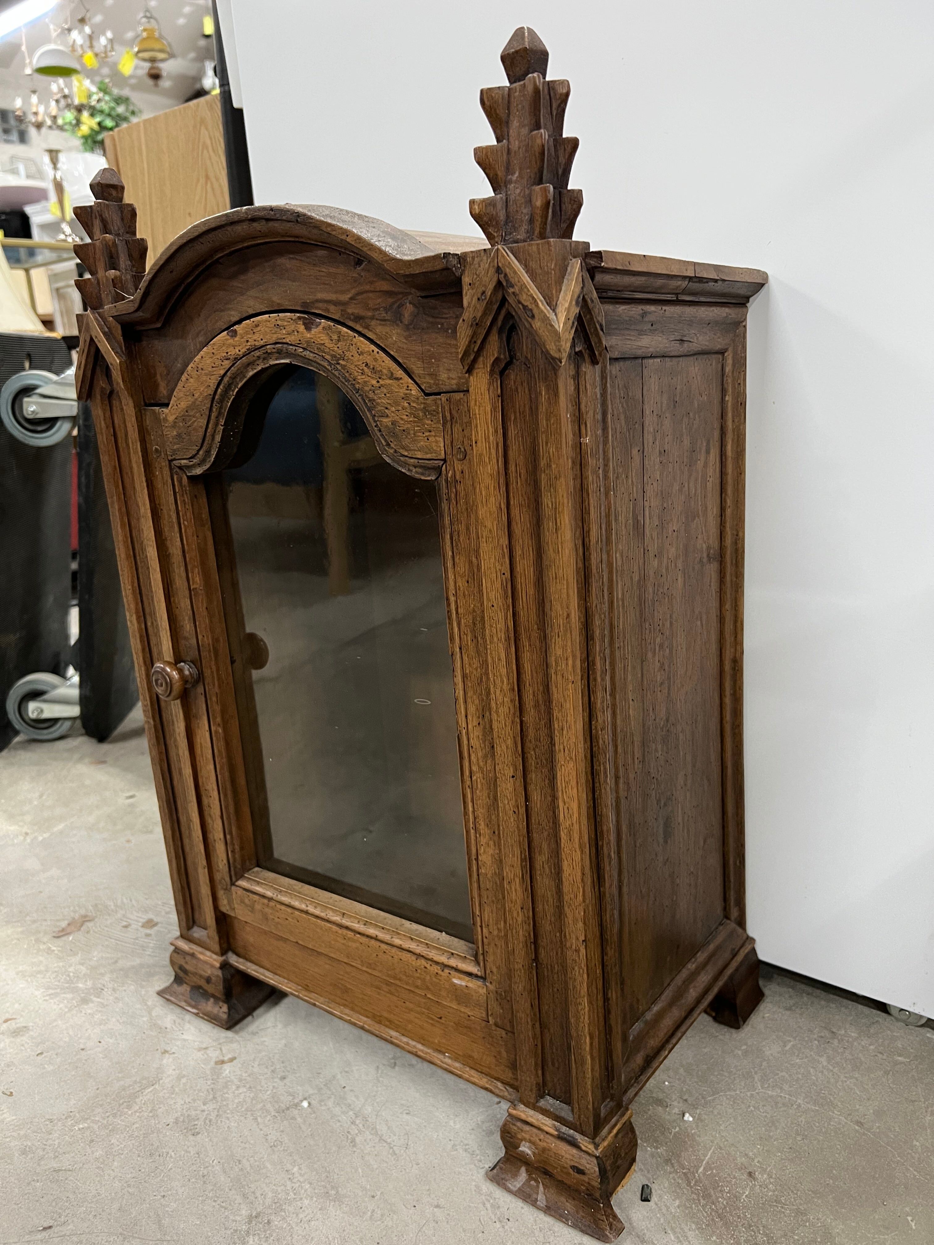 Doll cabinet in solid oak