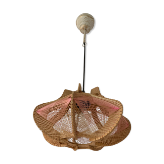 Woven and wood suspension
