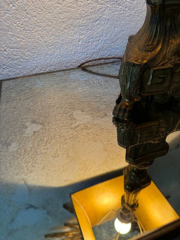 Lampe pique cierge d’église ancien