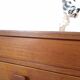 Teak vrijstaand bureau met lade uit Denemarken