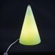 Lampe Teepee XL en verre opalin vert design Vintage 90s