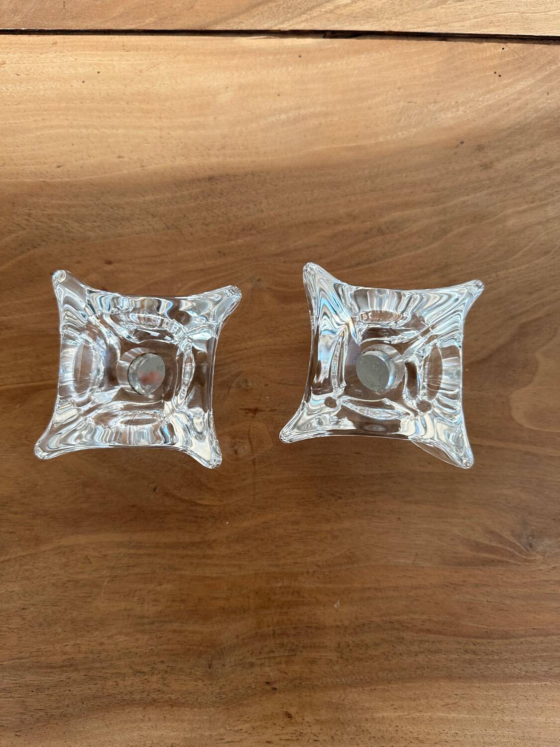 Pair of Daum candlesticks