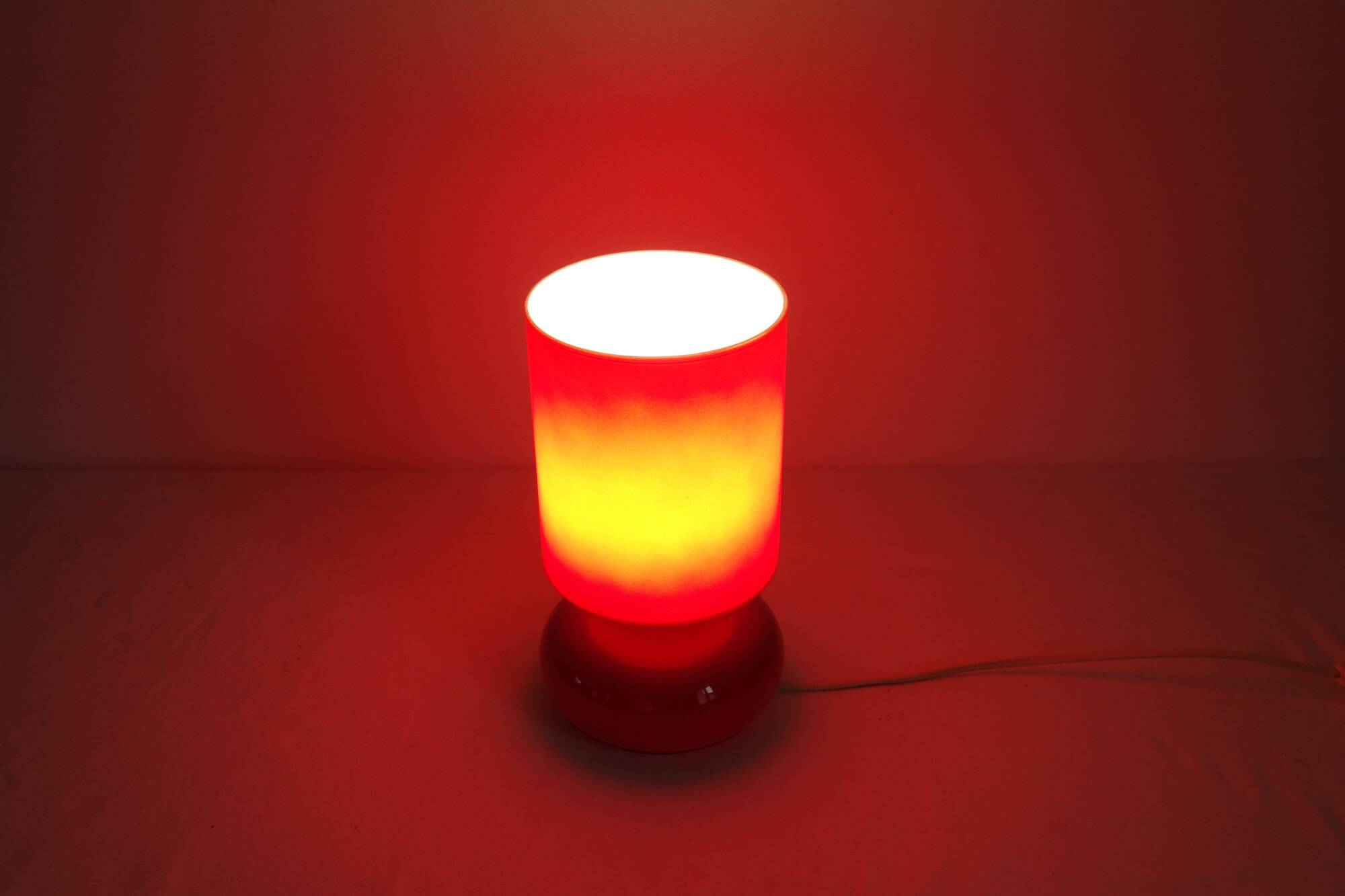 Red glass mushroom lamp IKEA from the 90s.