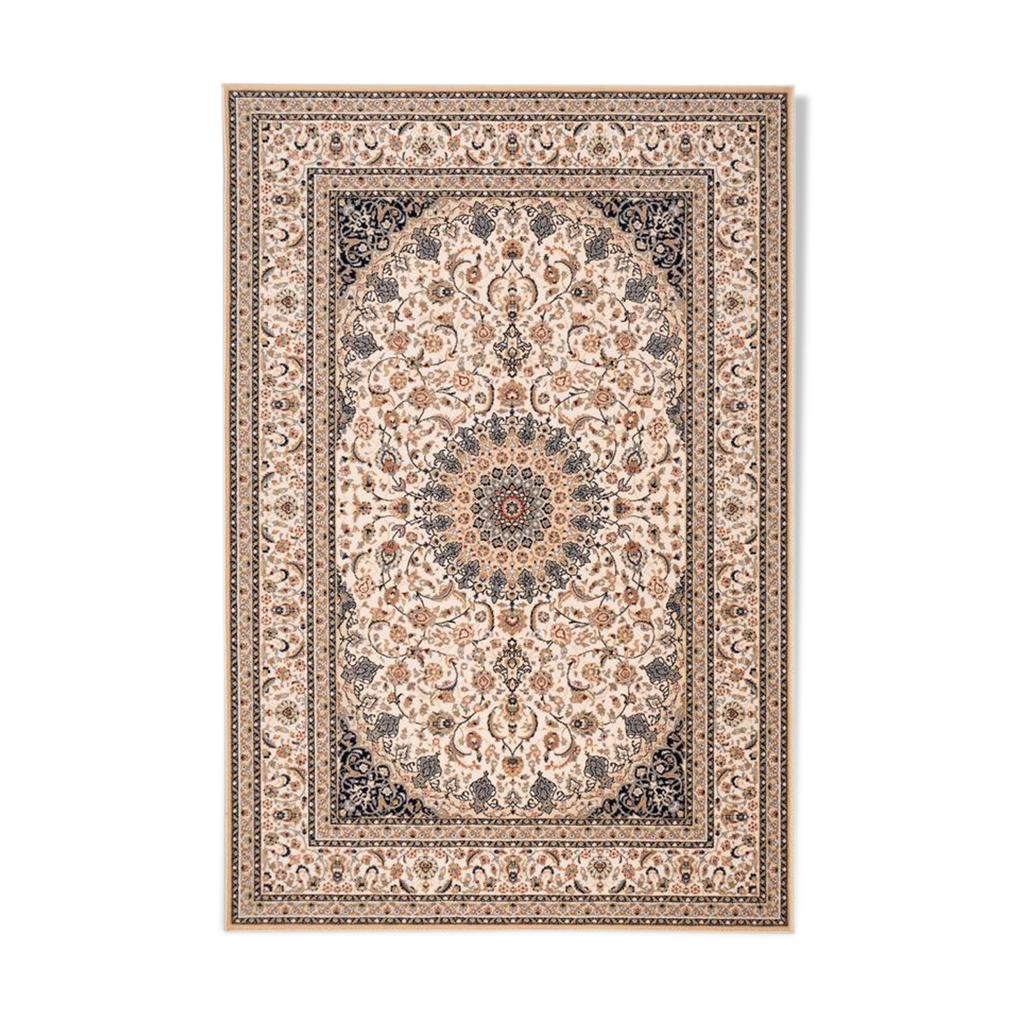 Beige and black persian carpet chaku 280x380 cm