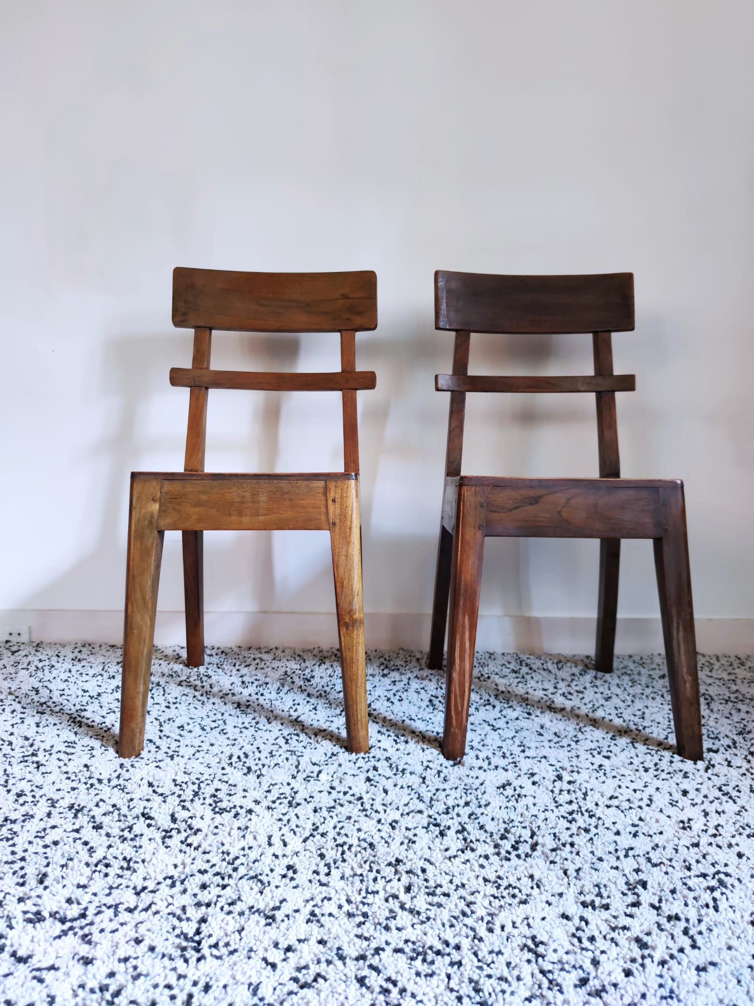 Pair of wooden chairs
