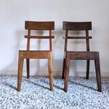Pair of wooden chairs