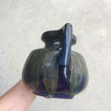 Sandstone vase enamelled art studio Jack Labrec