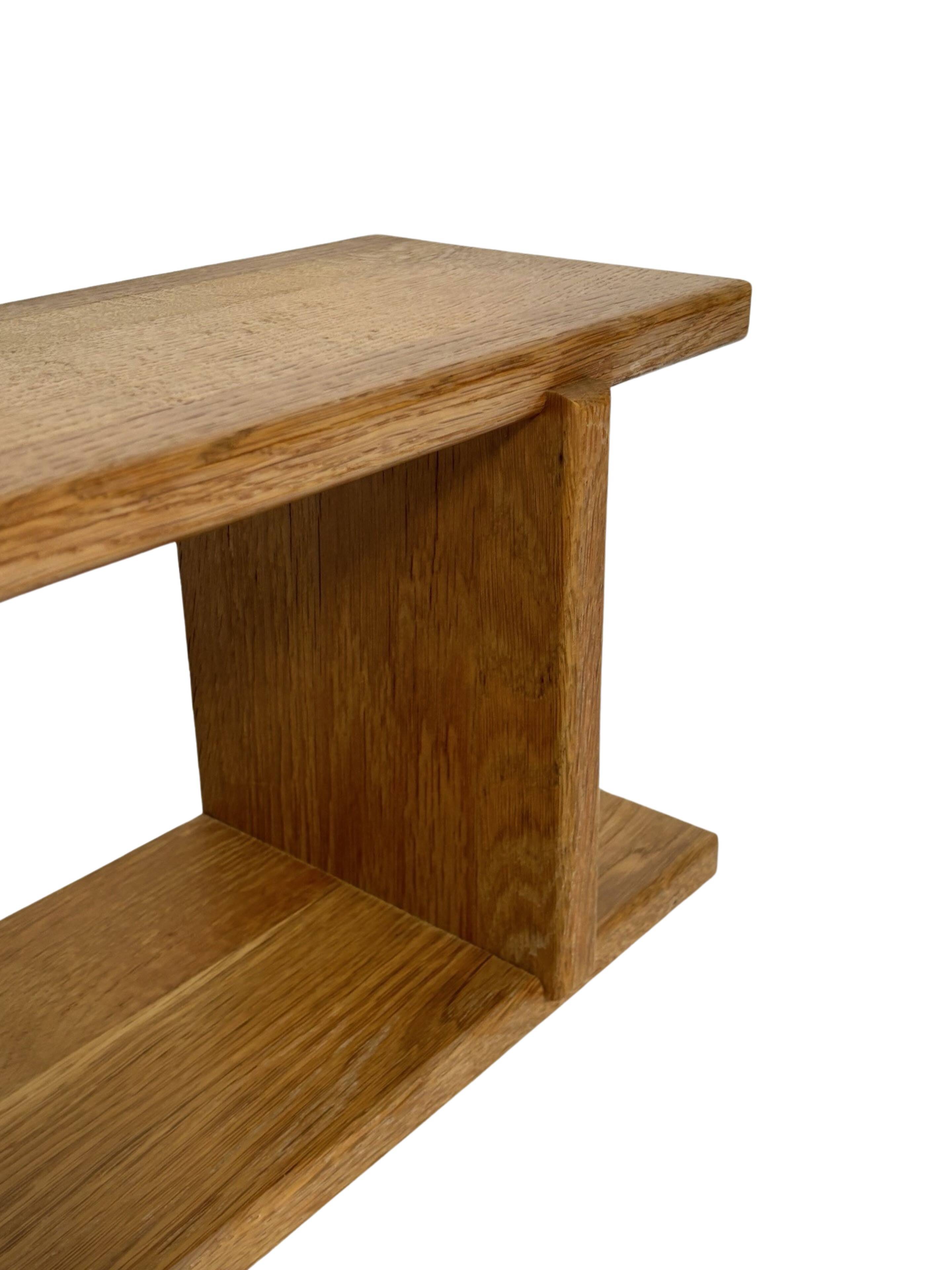 Vintage oak wall / book shelf 1970s wood minimalist design