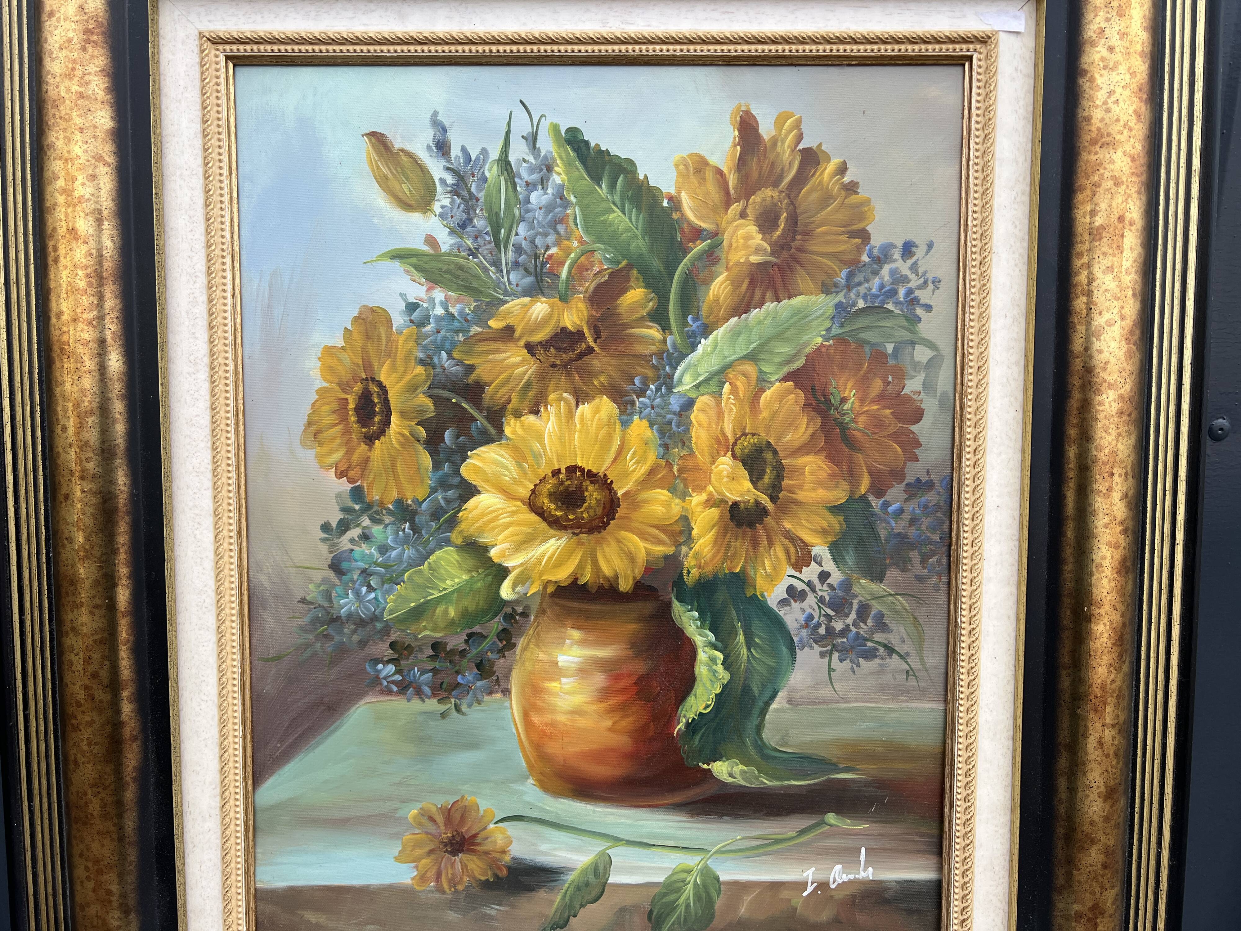 Painting Bouquets of Flowers on Entablature