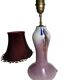 Table lamp with glass base Clichy lampshade 20th century