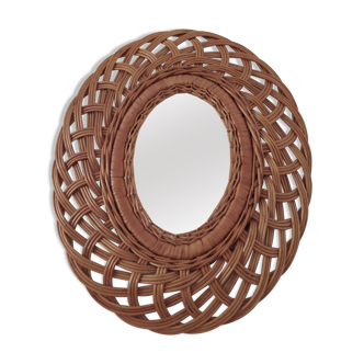 Rattan mirror