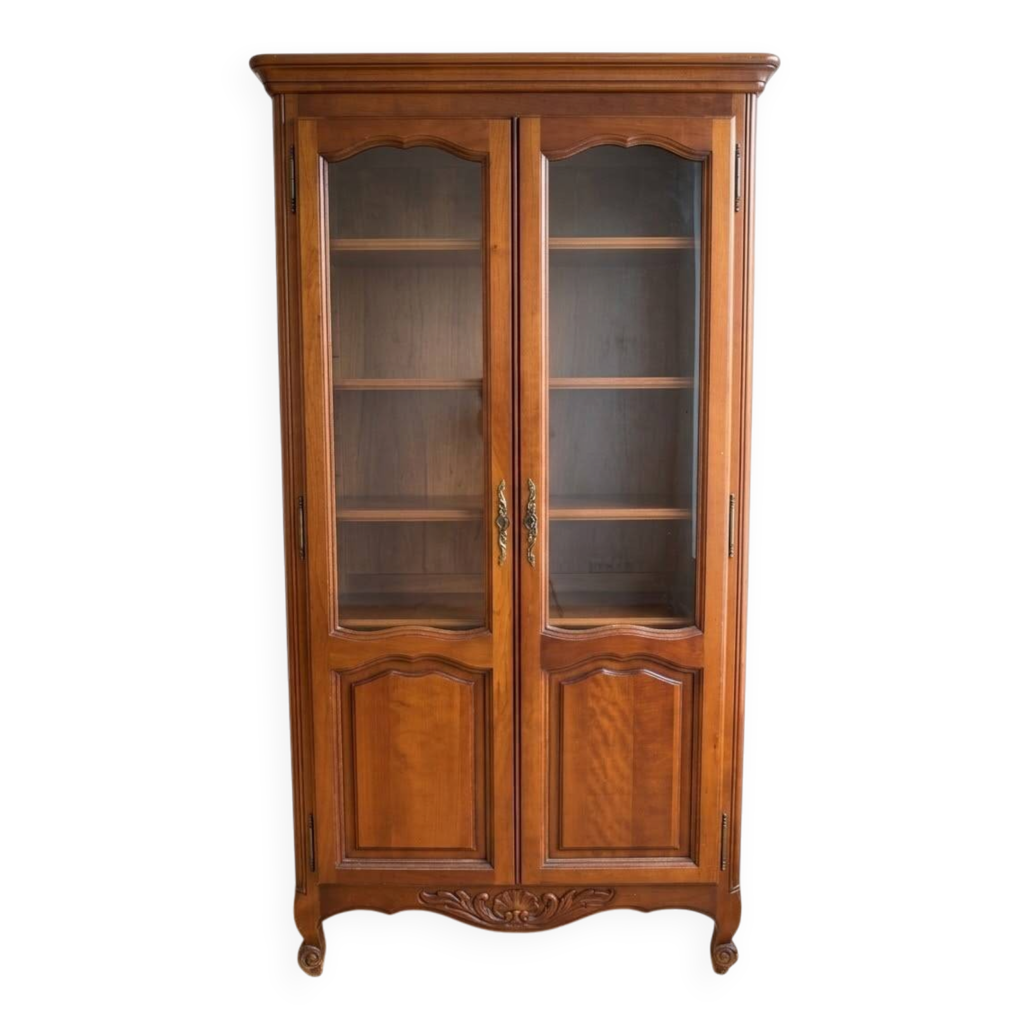 Classic showcase library in cherry wood