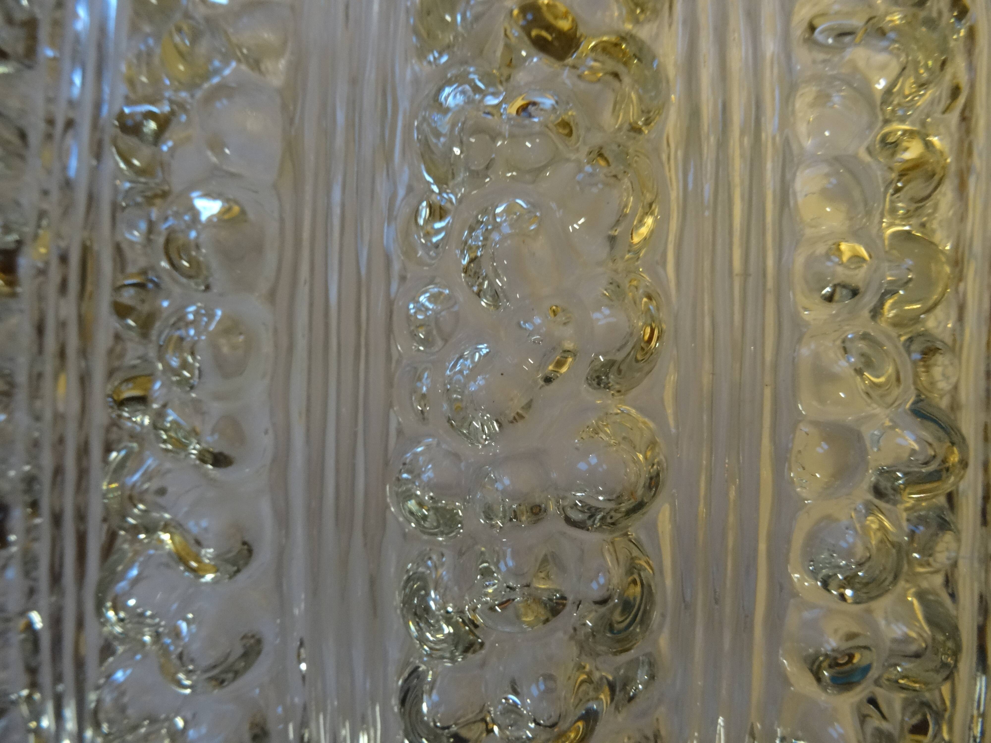 Moulded glass ceiling light