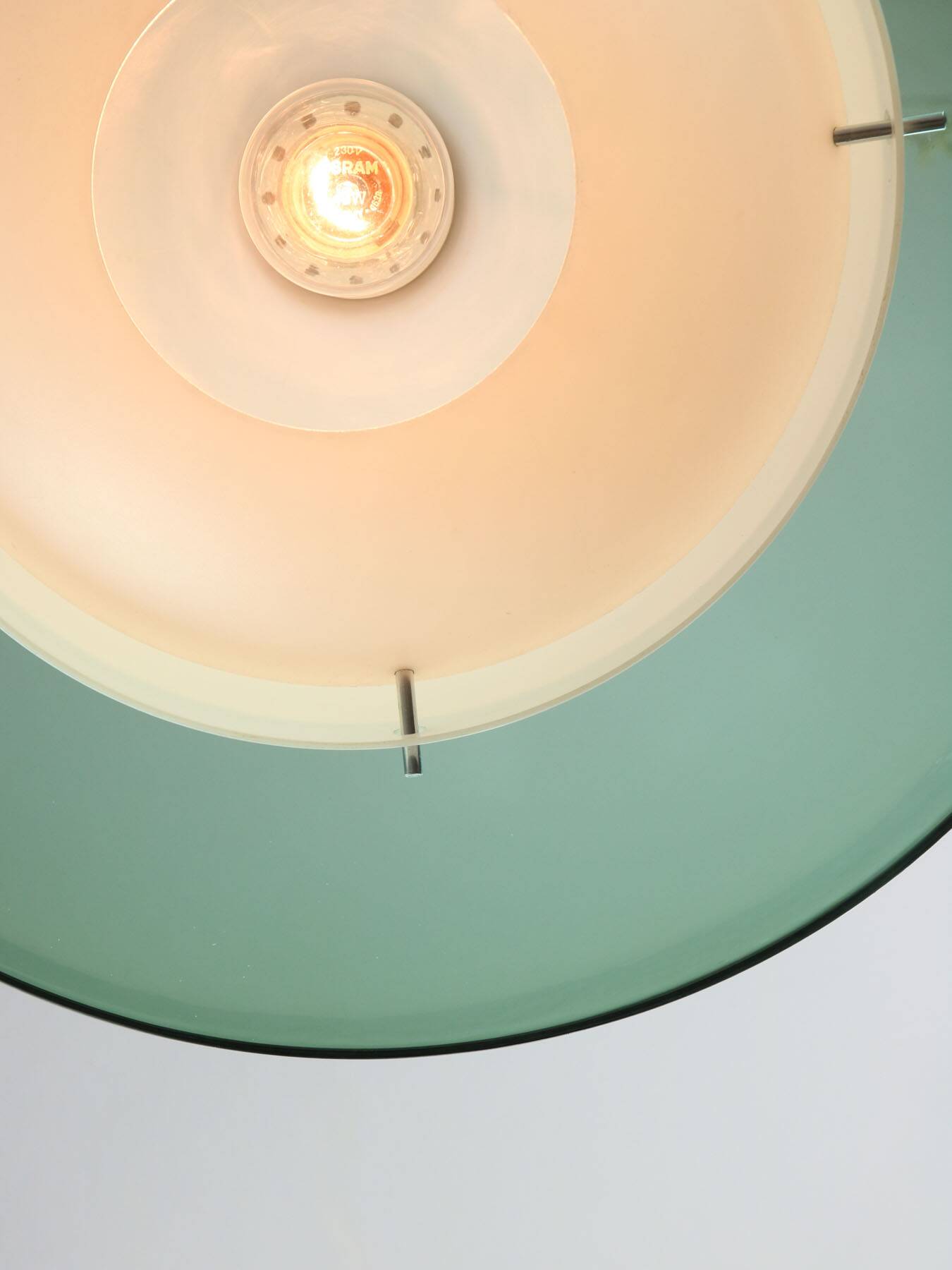 Italian Green Pendant Lamp in Plexiglass