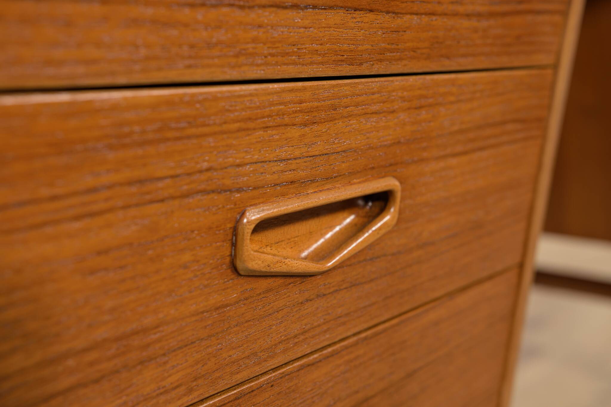 Mid-Century Freestanding Teak Desk, Denmark, 1960s