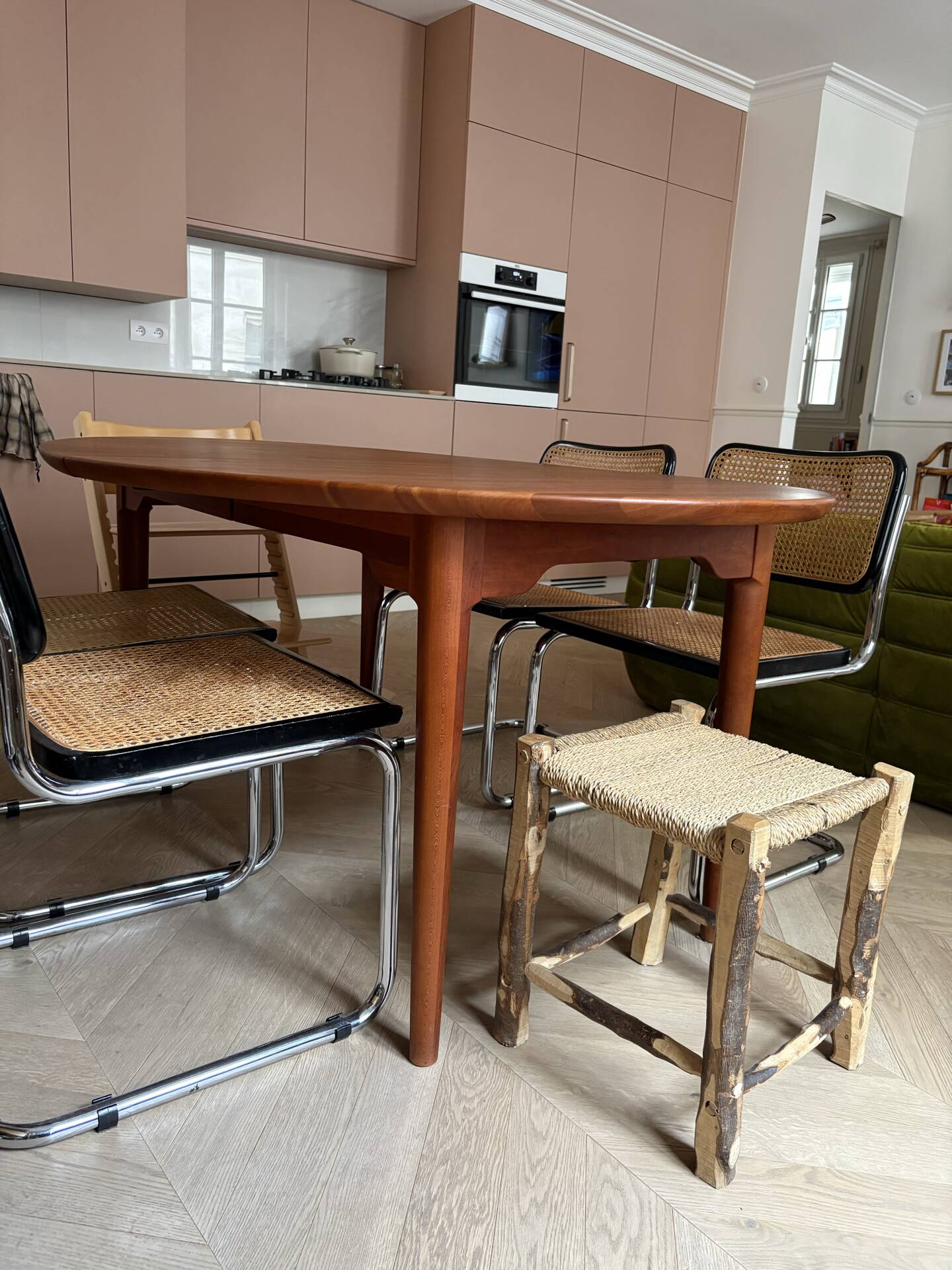 Extendable dining table in cherry wood, Søren Nissen & Ebbe Gehl, Denmark