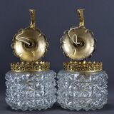 Pair of wall lamps Vintage Dauphin Brass Bathroom