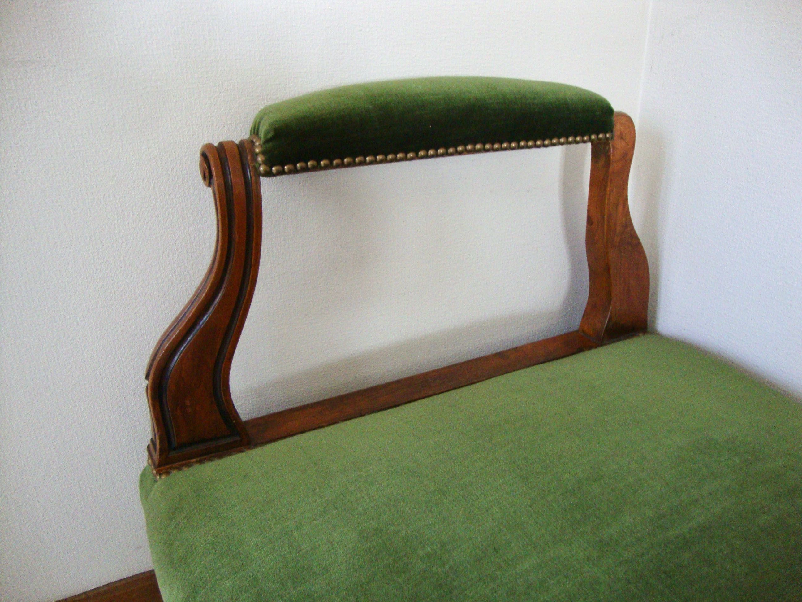 1960 meridian in walnut and velvet