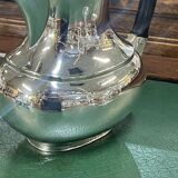 English coffee set in silver metal of the early twentieth century
