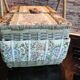 Box basket sewing 2 handles fabric 1960 1970