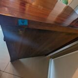Mahogany chest of drawers with claw feet and mirror
