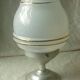 Opaline ceiling light with art deco aluminum support