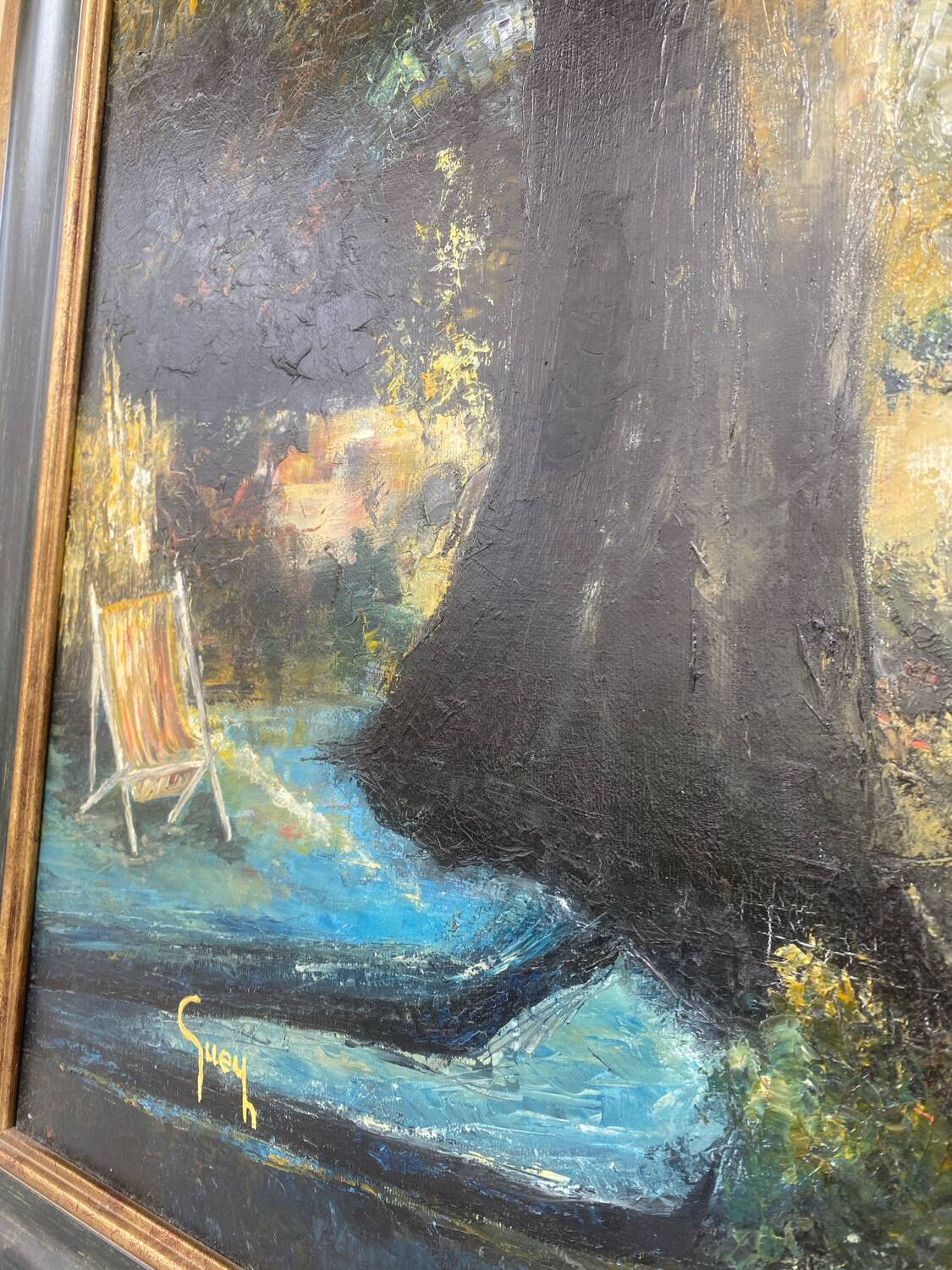 Henri Guey, The Great Pine, oil on canvas, Balaruc-les-Bains
