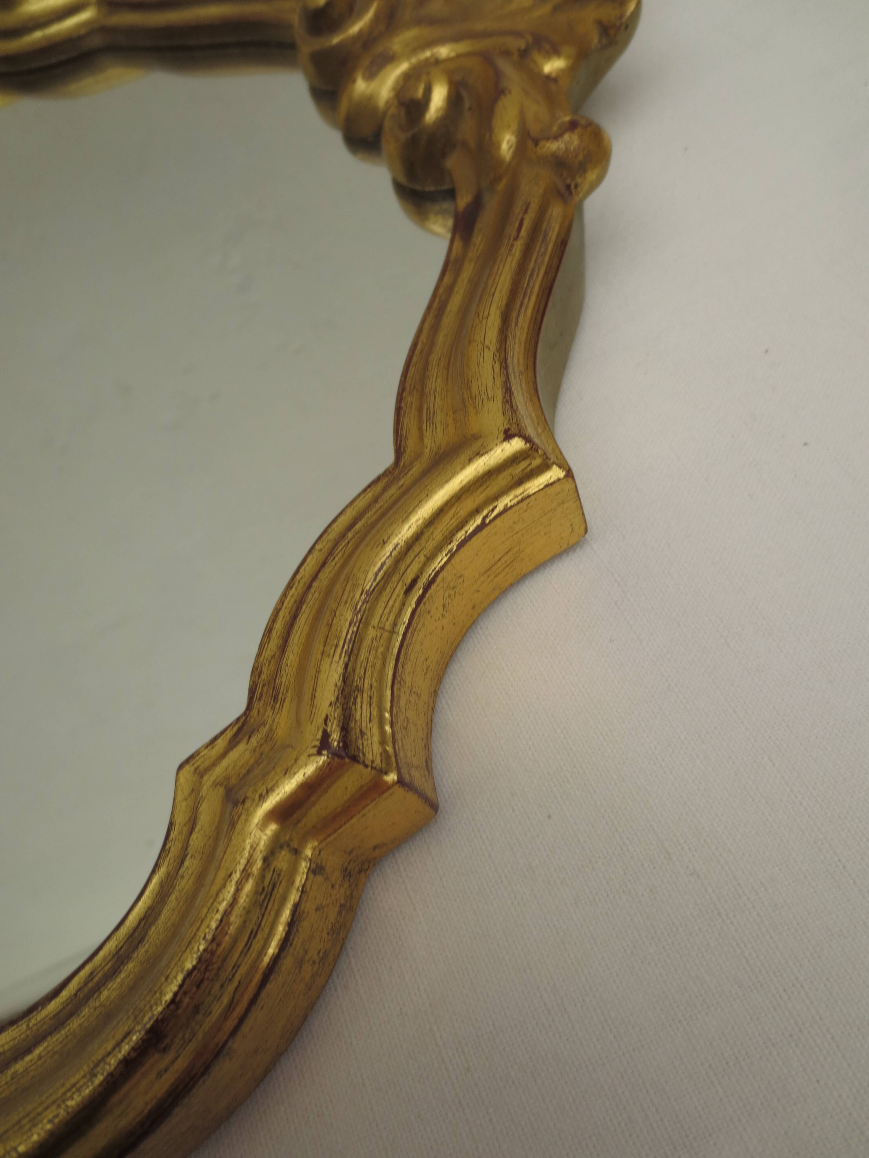 Louis XV style golden tower mirror, medium size