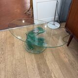 Glass coffee table, France, circa 1980