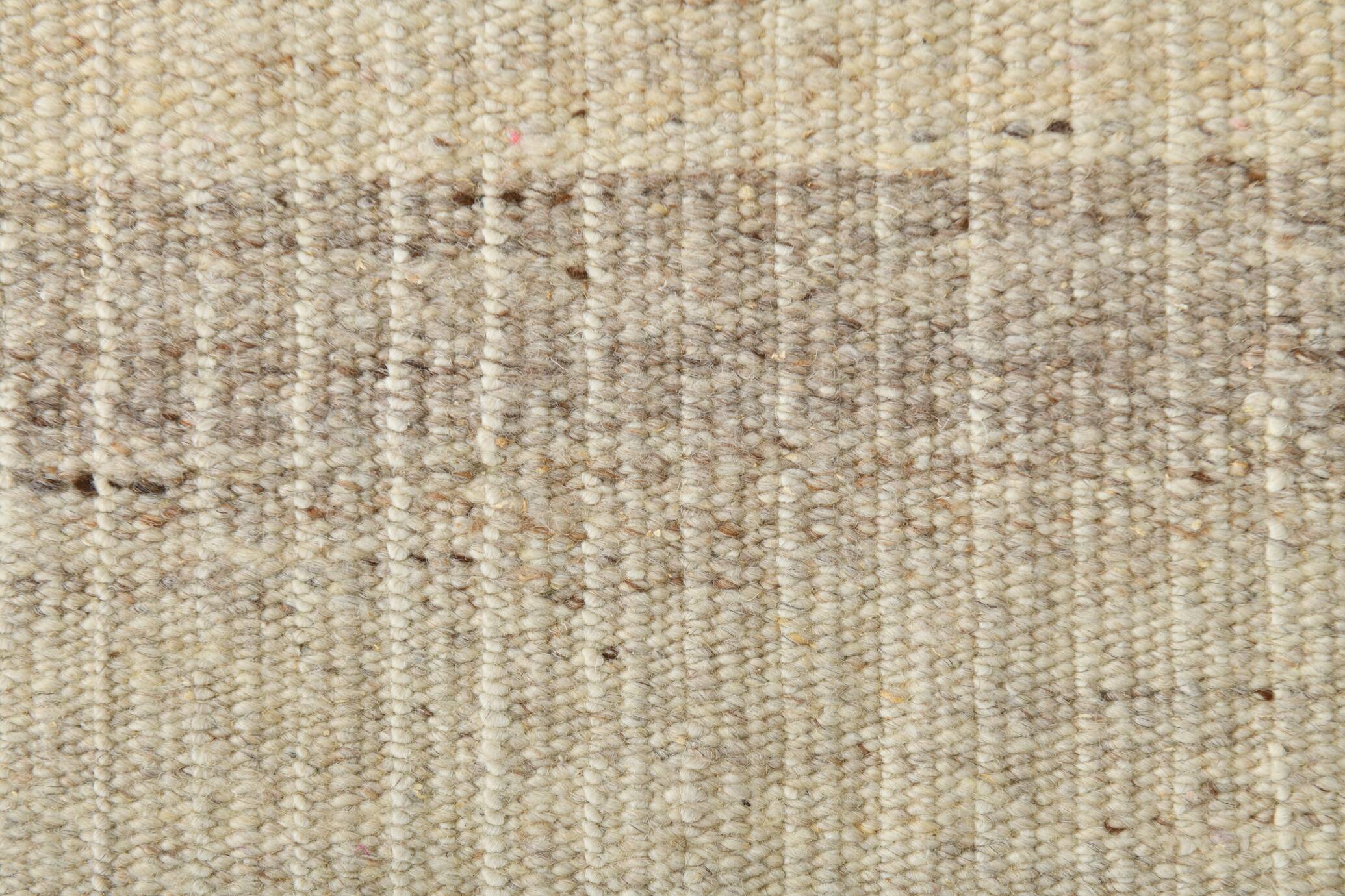 Tapis kilim de couloir en jute beige et marron