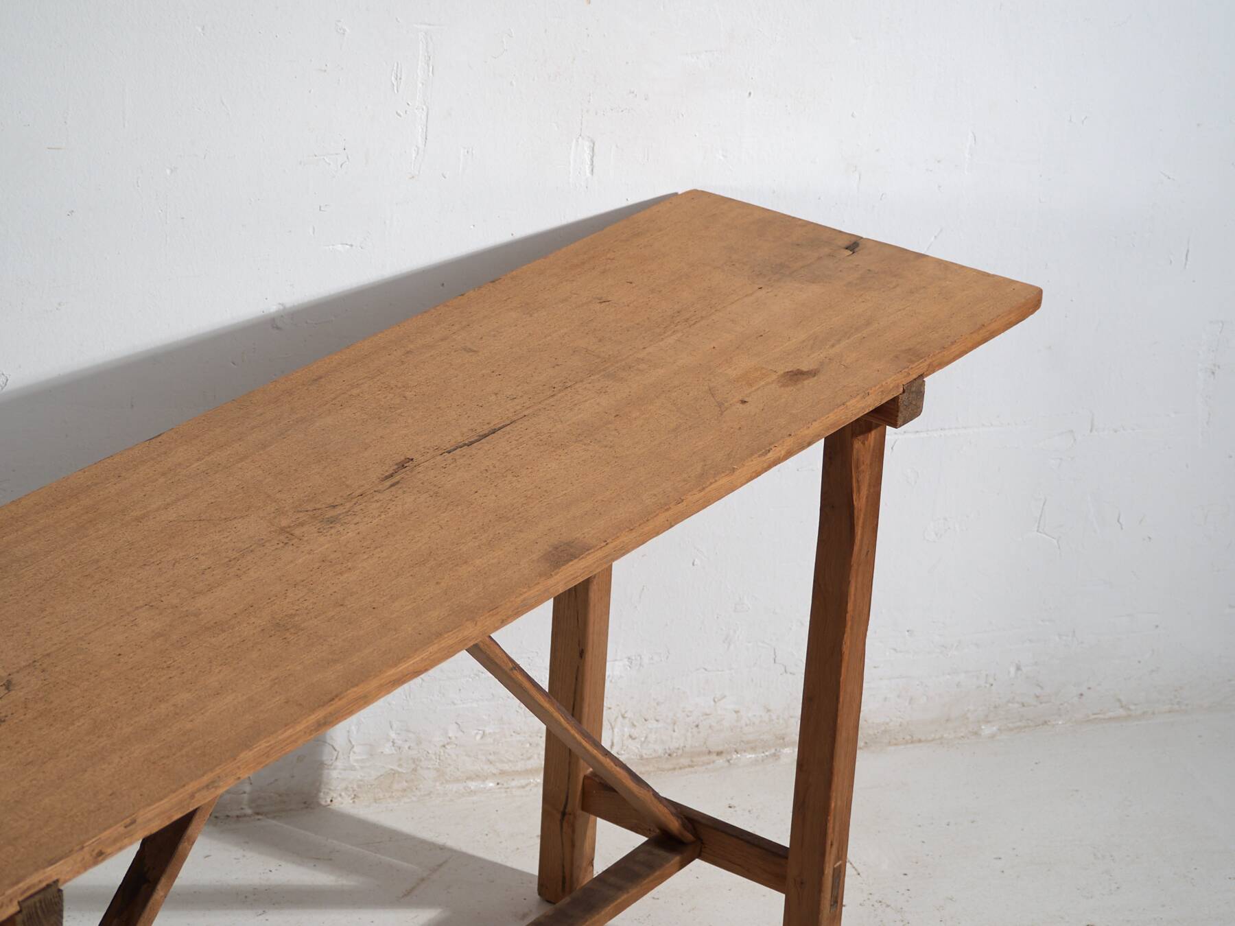 Antique Japanese work table in solid wood – wabi sabi console – Taishō–Showa period (c. 1910–1950)