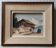 François Raugel, chalet in the mountains, painting on carved wood.