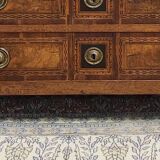 Louis XVI period chest of drawers in walnut, oak and fir, 18th century