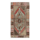 Vintage Scatter Rug, circa 1950, Wool Hand Knotted Turkish Doormat