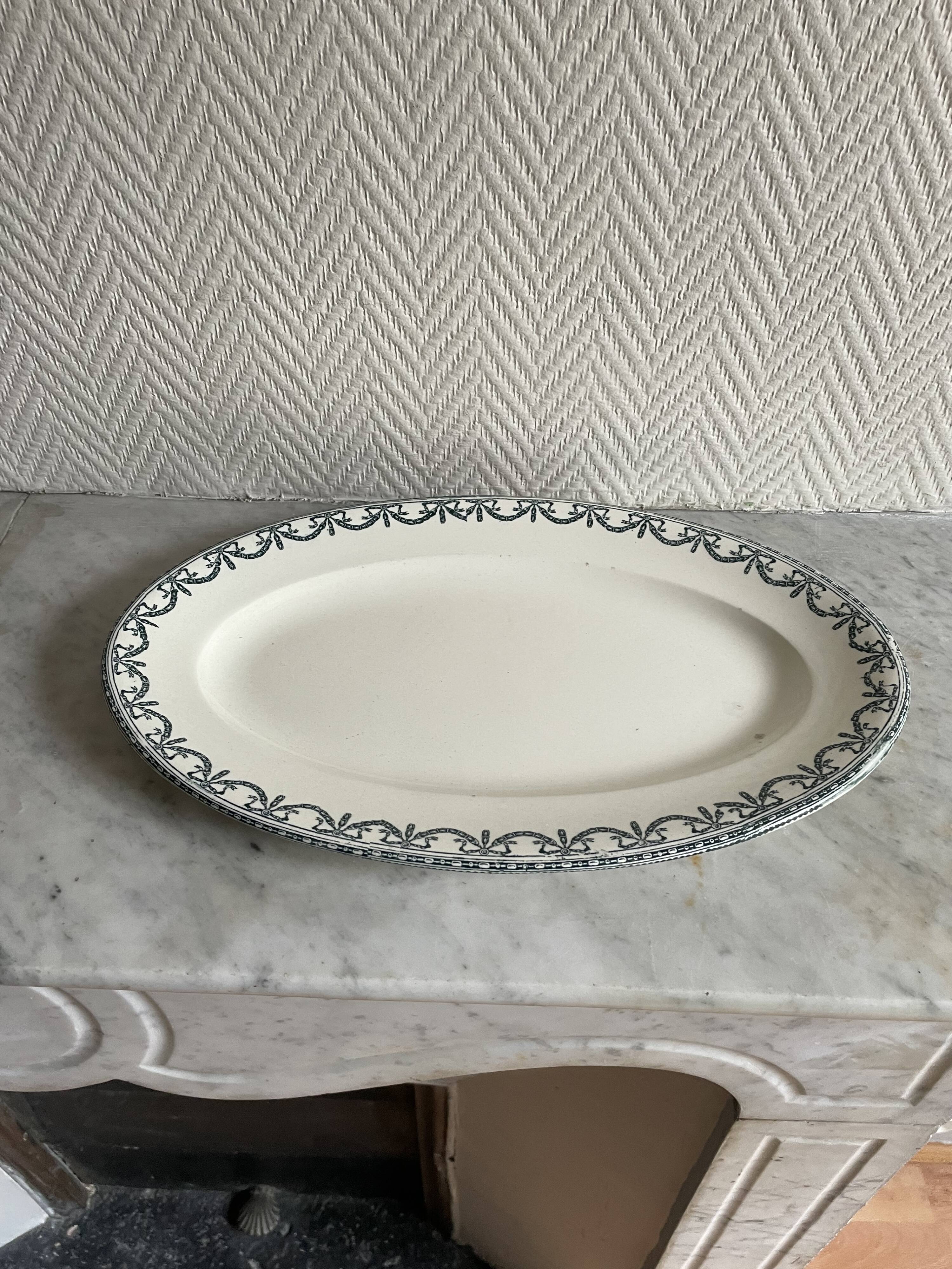 Oval ironstone dish from Salins