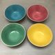 4 Digoin cups France the Francorussian green yellow blue pink dessert