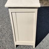 Small Parisian sideboard with one drawer and two doors, white lacquered