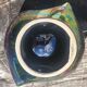 Ashtray and its pestle 6112 & candlestick 6146 Iridescent ceramic VERCERAM